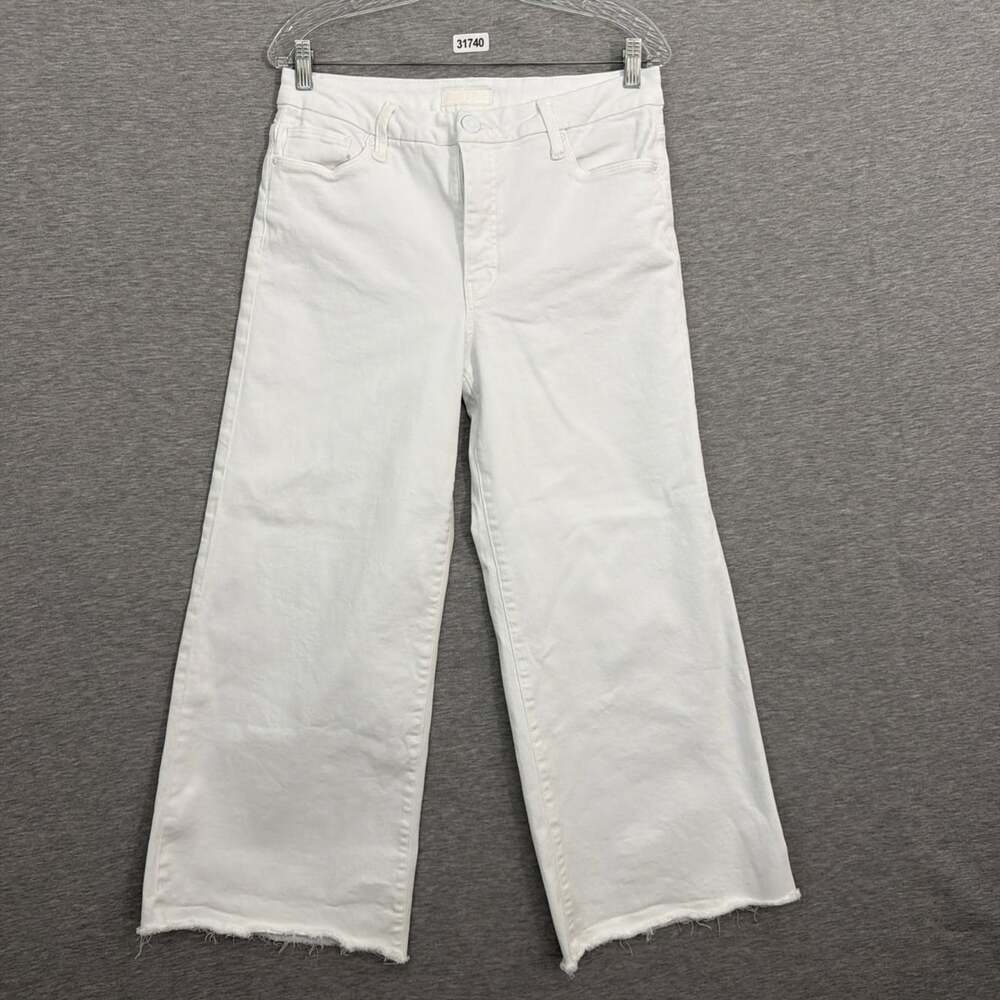 Kut From The Kloth Womens Size 8 Meg Fab Ab Wide Leg High Rise White Denim Jeans